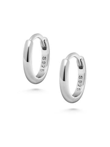 Nialaya Men's Earrings Sterling Silver Hoop Earrings Sterling Silver Hoop Earrings MEAR_011